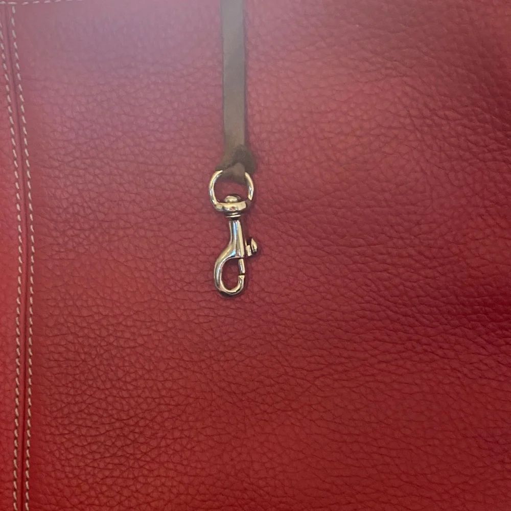Dooney & Bourke Vibrant Red Leather Handbag Vintage!